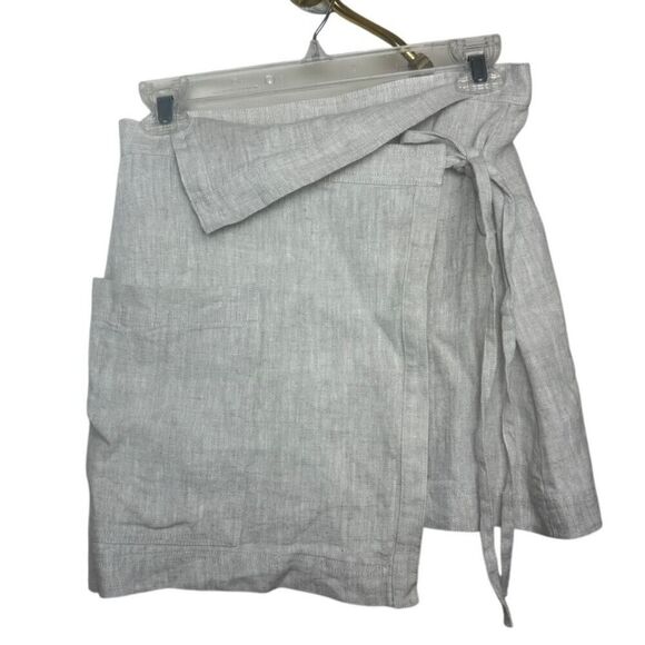 ALOHAS Linen Chari Wrap Mini Skirt in Natural Sz. S - Picture 4 of 9